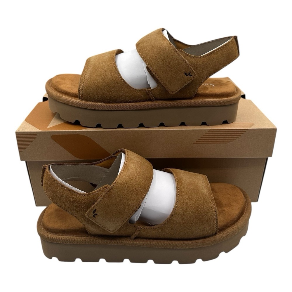 UGG Koolaburra Tizz Sandals‎ Womens Sz 10 Chestnut Brown Slip On Strappy 1167750